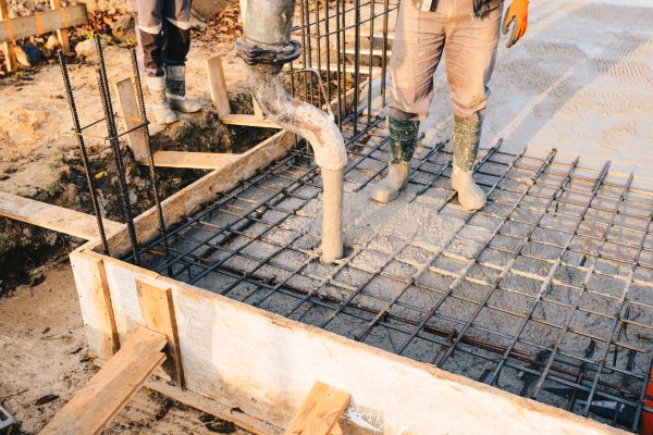 Pole Barn Foundation Pouring in Huntersville